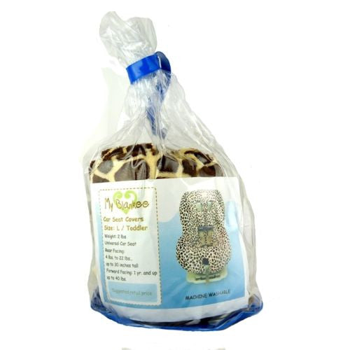 My Blankee Toddler Car Seat Cover Brown Giraffe - ILoveThatGift