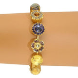 Mariana Handmade Swarovski Gold Bracelet 4084 1032 Topaz Gold Purple Yellow - ILoveThatGift