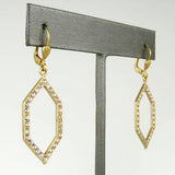La Vie Parisienne Gold Hexagon Swarovski Earrings 4928G Catherine Popesco - ILoveThatGift