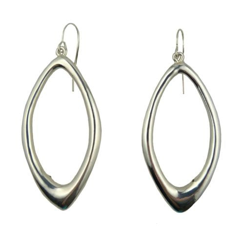 Simon Sebbag Sterling Silver  Elongated Hoop Earring E2827 - ILoveThatGift
