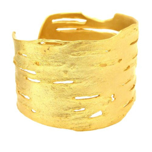 Birch Bark Cuff Bracelet Silver Plated Bronze by Michael Michaud - ILoveThatGift