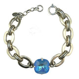 La Vie Parisienne Silver Chain Ultra Blue Swarovski Crystal Bracelet 1784 Popesc - ILoveThatGift
