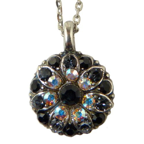 Mariana Guardian Angel Crystal Pendant Silver Necklace 3701 Black AB Crystal - ILoveThatGift