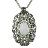 Mariana Handmade Swarovski Crystal Necklace Pendant 5047 M1201 Pearl Opal - ILoveThatGift