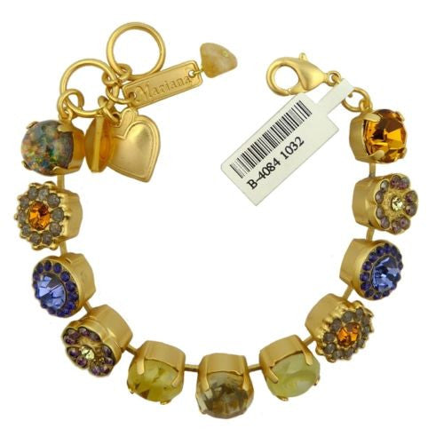 Mariana Handmade Swarovski Gold Bracelet 4084 1032 Topaz Gold Purple Yellow - ILoveThatGift