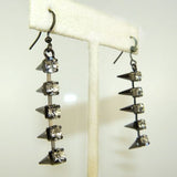 Clear Crystal Spike Hematite Earrings  by Funky Junque - ILoveThatGift
