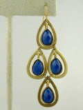 Boho Gold Dangle Cascade Earrings in Pink or Blue By Liza Kim - ILoveThatGift