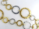 New Matte Silver & Gold Circles Necklace & Earring Set by Liza Kim - ILoveThatGift