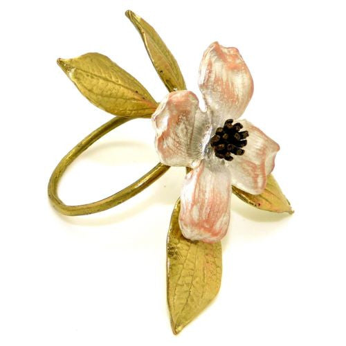 Michael Michaud Dogwood Flower Napkin Rings Set for 4 from Silver Seasons - ILoveThatGift
