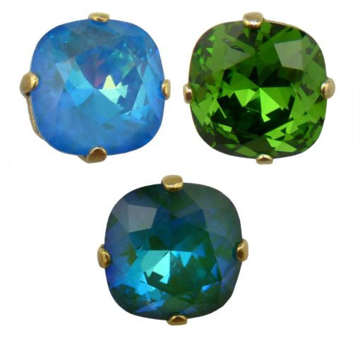 NEW La Vie Parisienne Catherine Popesco Swarovski Gold Stud Earrings - ILoveThatGift