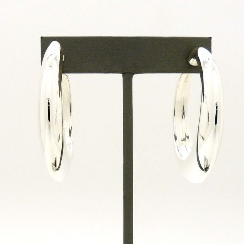Simon Sebbag Sterling Silver Large Hoop Earring E2869 Tapered - ILoveThatGift