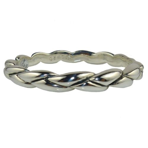 Simon Sebbag Thin Braided Sterling Silver 925 Bracelet B1307 SS Bangle - ILoveThatGift