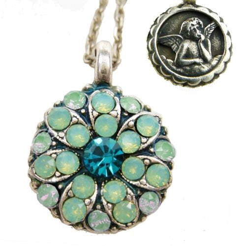 Mariana Guardian Angel Crystal Pendant Necklace 390-1 Opal Blue Zircon - ILoveThatGift