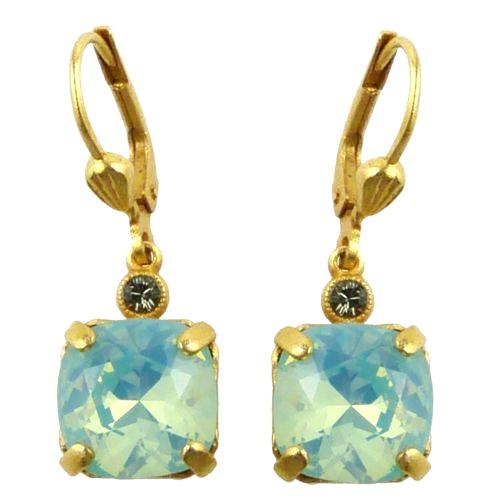La Vie Parisienne Earrings Gold Swarovski Crystal Dangle Popesco 6581G Pacific O - ILoveThatGift