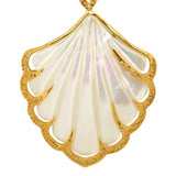 Cristina Sabatini Earrings MOP Shell Fan Earrings in 14K Gold and Amethyst - ILoveThatGift