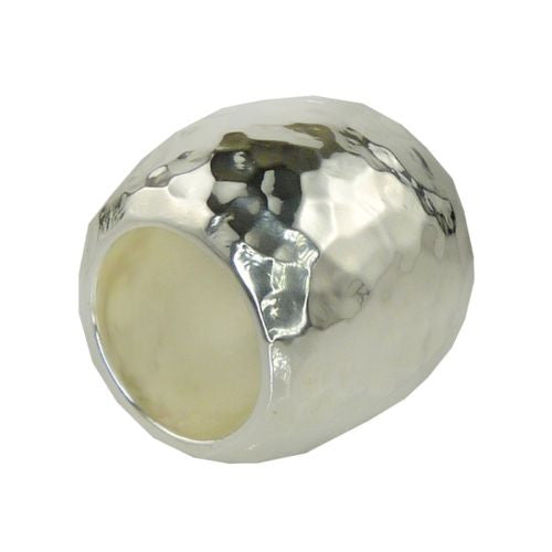 Simon Sebbag Sterling Round Hammered Silver Slide Bead 187 for Leather Necklace - ILoveThatGift