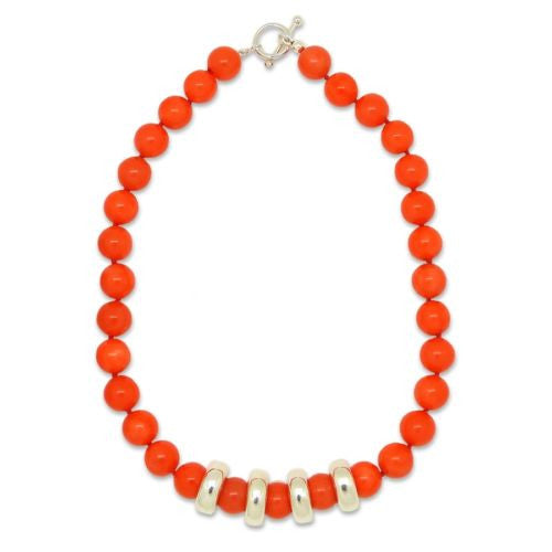 Simon Sebbag Coated Shell Necklace Sterling Silver 925 Beads NB734OCS - ILoveThatGift