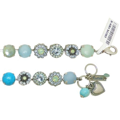 Mariana Handmade Swarovski Silver Bracelet 4084 M1065 Chrysolite Opal Indian Sapphire - ILoveThatGift