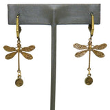 Anne Koplik Swarovski Crystal Dragonfly Drop Earrings ER4527MUL Multicolor Gold - ILoveThatGift