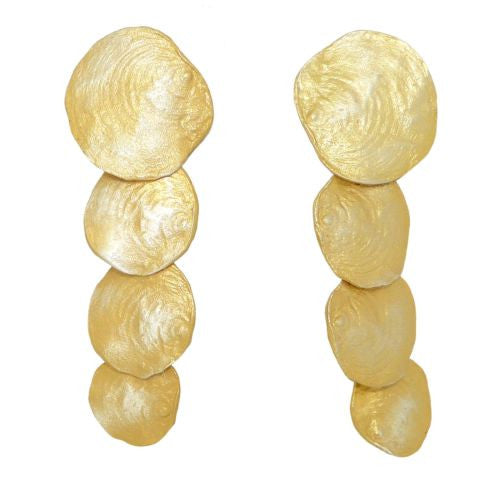 Petite La Mer 24 kt Gold Cascading Drop Post Sea Shell Earrings by Michael Micha - ILoveThatGift