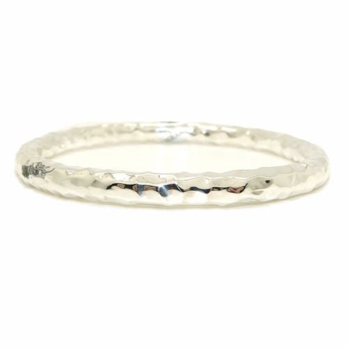 Simon Sebbag Sterling Silver 925 Thin Hammered Bangle Bracelet B1350 - ILoveThatGift