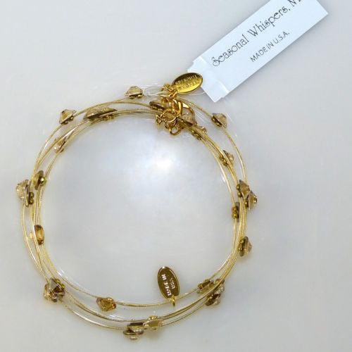 Seasonal Whispers Bangles Set of 4 in Gold Gold Swarovski Crystals 3864 - ILoveThatGift