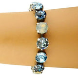 La Vie Parisienne Swarovski Silver Bracelet White Opal Teal Midnight Blue 1652B - ILoveThatGift