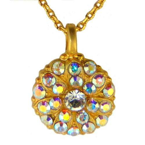 Mariana Guardian Angel Crystal Pendant Gold Necklace AB Crystal 001AB - ILoveThatGift