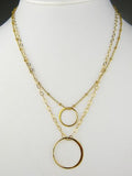 Gold Fill Layered Two Circle Double Necklace by Athena Designs - ILoveThatGift