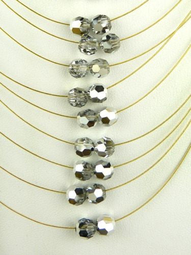 Seasonal Whispers Long Necklace Hematite Gold Swarovski Crystals 8261 - ILoveThatGift