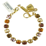 Mariana Handmade Swarovski Crystal Gold Bracelet 4252 1018 Mocca Topaz Tabac - ILoveThatGift