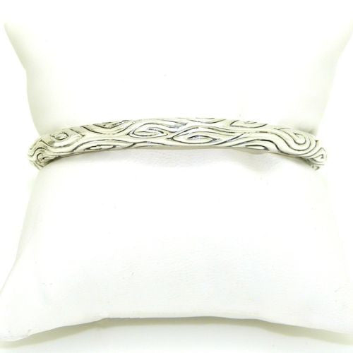Simon Sebbag Sterling Silver 925 Textured Bali Bangle Bracelet B1352 - ILoveThatGift