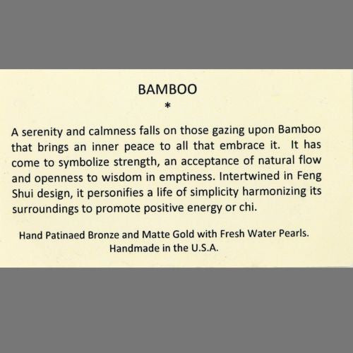 Bamboo Bangle Set Bracelet Gold Patinaed Bronze by Michael Michaud - ILoveThatGift
