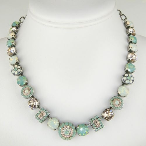 Mariana Handmade Swarovski Necklace 3161 23439 Clear Peach Opal Pearl Seaside - ILoveThatGift