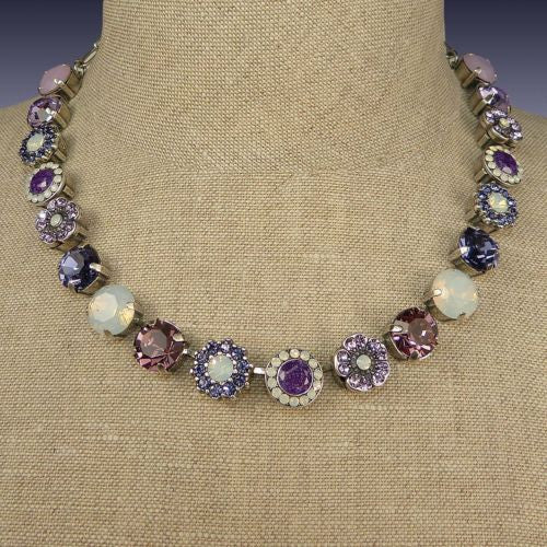 Mariana Handmade Swarovski Crystal Silver Necklace 3084 1062 Purple Rain Amethyst - ILoveThatGift