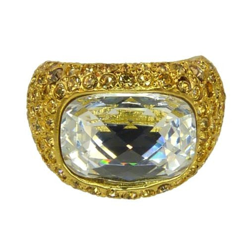 Kenneth Jay Lane Pave Crystal Ring Gold KJL - ILoveThatGift