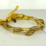 Seasonal Whispers Drop Earrings Gold Gold Pearls Swarovski Crystals 2993 - ILoveThatGift