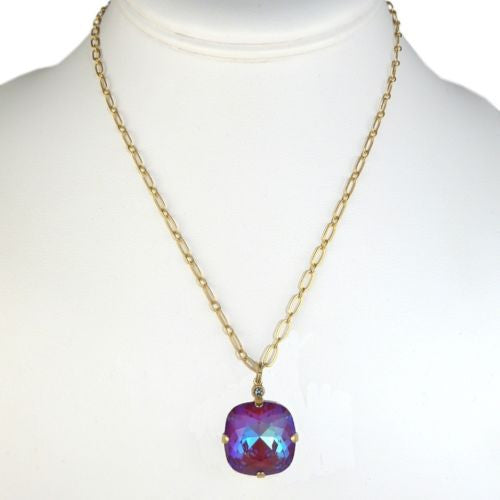 La Vie Parisienne Gold Crystal Necklace Mermaid Purple Blue Ruby1472G Popesco - ILoveThatGift