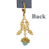 La Vie Parisienne Gold Filigree Crystal Earrings with Pacific Opal Drop 9306G - ILoveThatGift