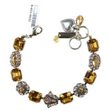 Mariana Handmade Swarovski Crystal Gold Bracelet Topaz Clear 4014 39132 - ILoveThatGift