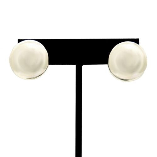 Simon Sebbag Sterling Silver Round Button Earring E2871 Clip or Pierced - ILoveThatGift