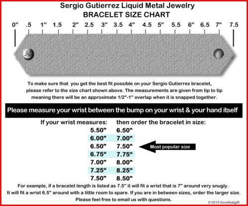 Sergio Gutierrez Liquid Metal Cuff Bracelet B10 7.0 " SG Mesh - ILoveThatGift