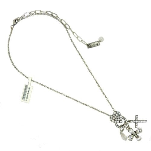 Mariana Handmade Swarovski Heart Cross Flower Circle Pendant Necklace 5019/3 001 - ILoveThatGift