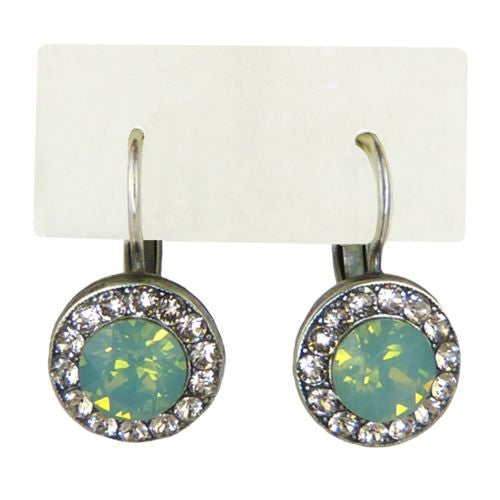 Mariana Handmade Swarovski Crystal Earrings 1129 23439 Seaside Green Opal Peach - ILoveThatGift