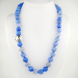 Simon Sebbag Sterling Silver Light Blue Fire Agate Beads Toggle Clasp Necklace NB100LBFA24 - ILoveThatGift