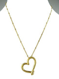 Uptown Girls Satin Gold Chain Heart Necklace 03137G Chelsea - ILoveThatGift
