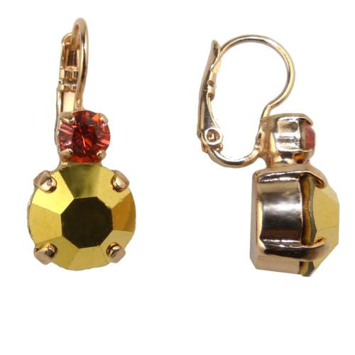Mariana Handmade Swarovski Crystal Large Round Earrings 1037 3301 Hyacinth Gold - ILoveThatGift
