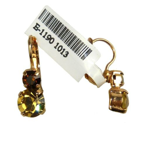 Mariana Handmade Swarovski Crystal Earrings 1190 1013 Rose Gold Mocca Topaz - ILoveThatGift