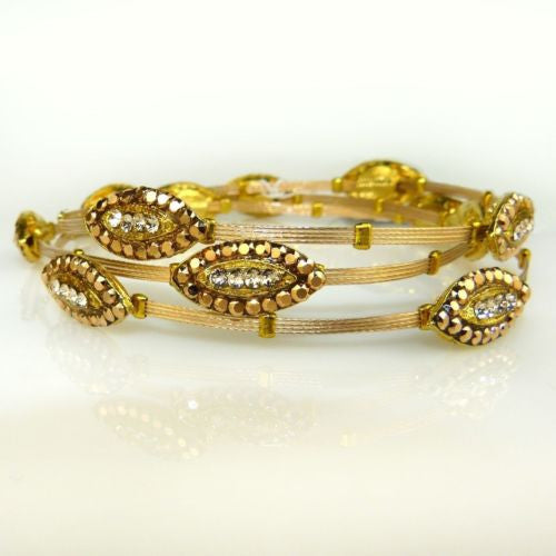 Seasonal Whispers Bangles Set of 3 in Rose Gold Rose Swarovski Crystals 3519 - ILoveThatGift