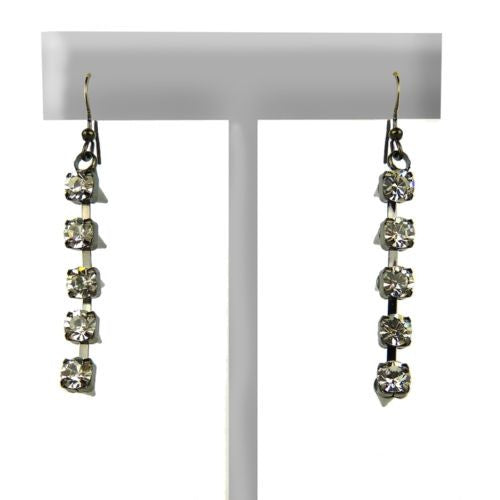 Clear Crystal Spike Hematite Earrings  by Funky Junque - ILoveThatGift